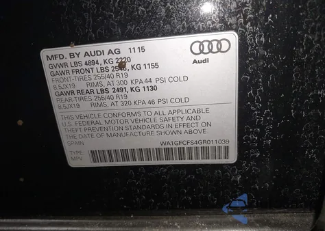 2016 Audi Q3 2.0T Premium Plus from USA, damaged, VIN WA1GFCFS4GR011039